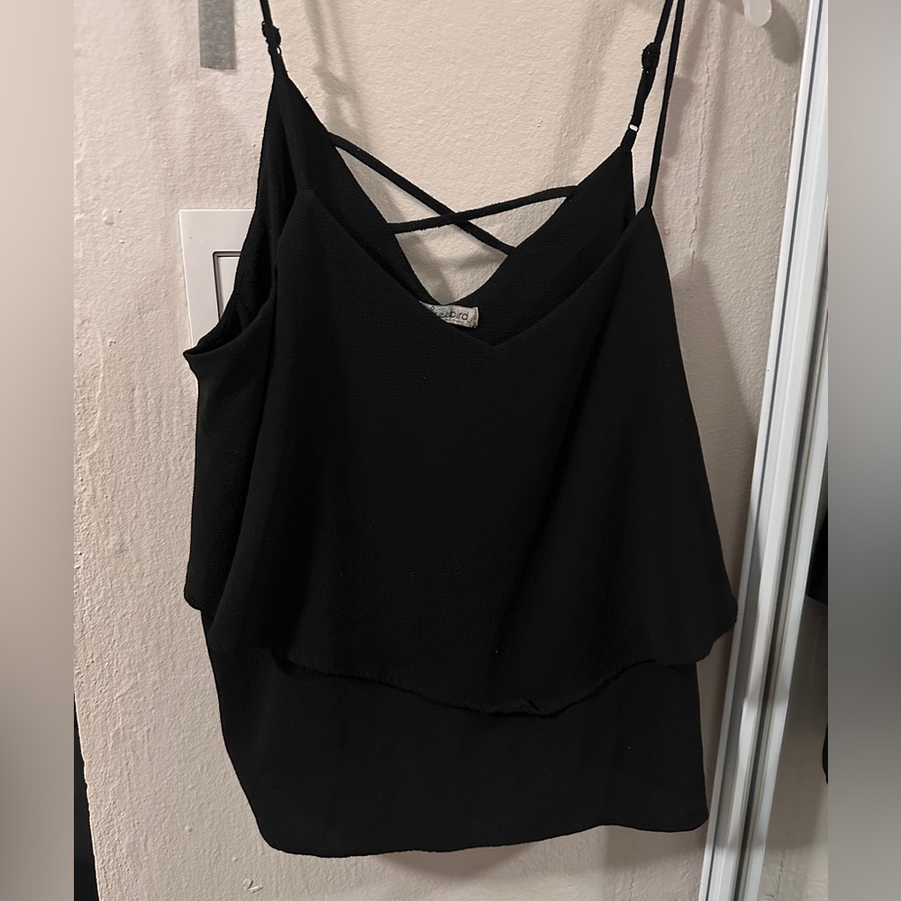 Women's Black Sleeveless Top
